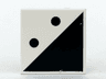 Tile 2 x 2 with 2 Black Dots and Triangle Pattern