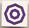 Tile 2 x 2 with 2 Dark Purple Octagonal Circles Pattern