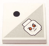 Tile 2 x 2 with 1 Black Dot and Light Bluish Gray Triangle with Skull with Red Eyes Pattern