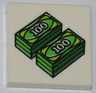 Tile 2 x 2 with 2 Stacks of 100 Dollar Bills Money Pattern