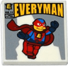 Tile 2 x 2 with Simpsons 'EVERYMAN' Comic Book Pattern