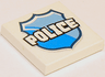 Tile 2 x 2 with 'POLICE' on Badge Pattern