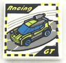 Tile 2 x 2 with 'Racing', 'GT' and Race Car Video Game Pattern