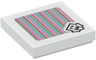 Tile 2 x 2 with Super Mario Scanner Code Boo Pattern (Sticker) - Sets 71369 / 71399 / 71440