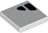 Tile 2 x 2 with Black Air Vent Grille Pattern Model Left Side