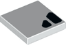 Tile 2 x 2 with Black Air Vent Grille Pattern Model Right Side