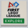 Tile 2 x 2 with 'FIRST LEGO LEAGUE EXPLORE' Pattern