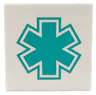 Tile 2 x 2 with Dark Turquoise EMT Star of Life Pattern