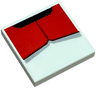 Tile 2 x 2 with SW Shock Trooper Red Armor Plates with Black and Light Bluish Gray Edges Pattern