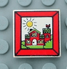 Tile 2 x 2 with Fabuland House In Frame Pattern