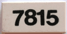 Tile 1 x 2 with '7815' Pattern