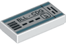 Tile 1 x 2 with 'BLL - CDG' Airline Ticket Pattern