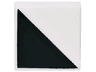 Tile 1 x 1 with Black Triangle Pattern