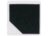 Tile 1 x 1 with Black Surface with Cut Corner Pattern