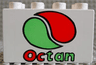 Duplo, Brick 2 x 4 x 2 with Octan Logo Pattern