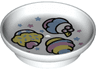 Duplo Utensil Dish 3 x 3 with Cupcakes and Stars Pattern