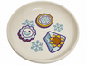 Duplo Utensil Dish 3 x 3 with Piece of Cake with Flower, Snowgie Cookie, and Snowflakes Pattern