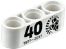 Technic, Liftarm Thick 1 x 3 with Black '40', '1977-2017' and 24 Tooth Gear Pattern