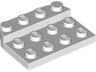 Plate, Round 3 x 4 x 2/3, Raised 1 x 4