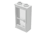 Door 1 x 2 x 3 Hinge on Left with Trans-Clear Glass