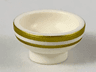 Minifigure, Utensil Bowl with Gold Rim and Stripe Pattern