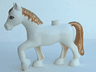 Duplo Horse with Gold Mane and Tail, Eyelashes Pattern