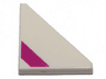 Tile, Modified 2 x 2 Triangular with Magenta Diagonal Stripe Pattern