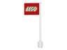 Flag on Flagpole, Straight with LEGO Logo Pattern