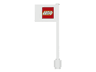 Flag on Flagpole, Straight with Small LEGO Logo Pattern