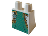 Lower Body, Skirt with Robe Ends over Dark Turquoise Robe with Gold Trim Pattern
