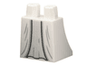 Lower Body, Skirt with Light Bluish Gray Wrinkles and Center Panel with Silver Dots Pattern