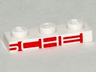 Plate 1 x 3 with White 'SCHE' on Red Background Pattern