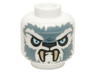 Minifigure, Head Alien Chima Tiger with Bright Light Blue Eyes, Dark Blue Nose, Sand Blue Fur, and Tan Fangs Pattern
