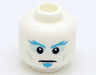 Minifigure, Head Blue Eyebrows and Goatee Pattern (BAM)
