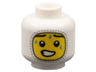 Minifigure, Head Balaclava, Yellow Face, Sweat Drops Pattern