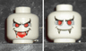 Minifigure, Head Dual Sided Alien with Red Eyes, Fangs, Mouth Open / Mouth Closed Pattern (Vampire)