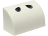 Slope, Curved 1 x 2 with Bottom Stud Holder with Black and Dark Bluish Gray Tear Drops Pattern (Super Mario Dry Bones Nostrils)