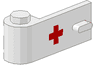 Door 1 x 3 x 1 Left with Red Cross Pattern
