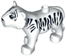 Duplo Tiger Adult with White Muzzle, Black Stripes, Nose and Eyes Almond Shaped Pattern