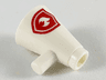 Minifigure, Utensil Megaphone Speaking Trumpet with Red Firefighter Logo Pattern