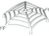 Spider Web Curved with Bar Ends and Holes for Bars - Flexible Rubber