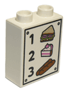 Duplo, Brick 1 x 2 x 2 with 1 Sandwich 2 Cake 3 Bread Pattern