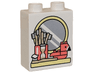 Duplo, Brick 1 x 2 x 2 with Bright Light Yellow Shelf and Mirror, Coral Duck and Cup, Tan Toothbrushes Pattern