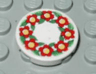 Tile, Round 2 x 2 with Scala Flower Pattern