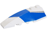 Wedge 6 x 2 Left with Blue and Silver Wraparound Pattern