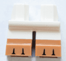 Legs Short with Molded Medium Nougat Lower Legs / Boots and Printed Black Gaps Between 6 Toes Pattern
