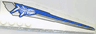 Wedge 12 x 3 Left with Shark Skeleton and Blue/Silver Stripes Pattern