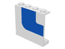 Panel 1 x 4 x 3 - Solid Studs with Blue Stripe Pattern Right
