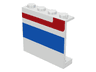 Panel 1 x 4 x 3 - Solid Studs with Red and Blue Stripes Pattern Model Right Side
