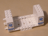 Aircraft Fuselage Angular Bottom 6 x 12 x 5 with Doors on Blue Stripe Pattern